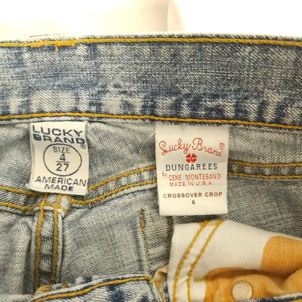 Lucky Brand Crossover Crop Jeans Blue Womens 4/27 Low Rise 30x24 - Picture 4 of 7